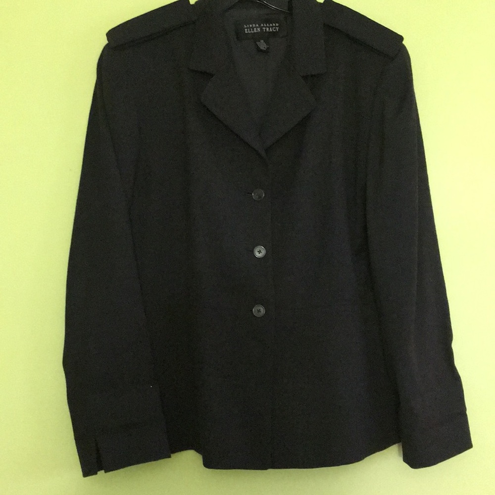 Ellen Tracy charcoal grey blazer